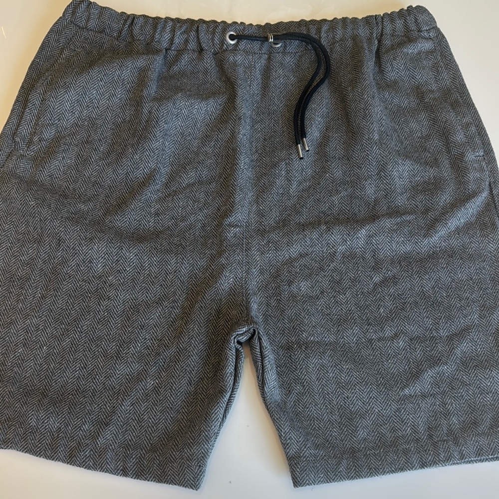 Asos cotton blend Men's Gray Herringbone Shorts